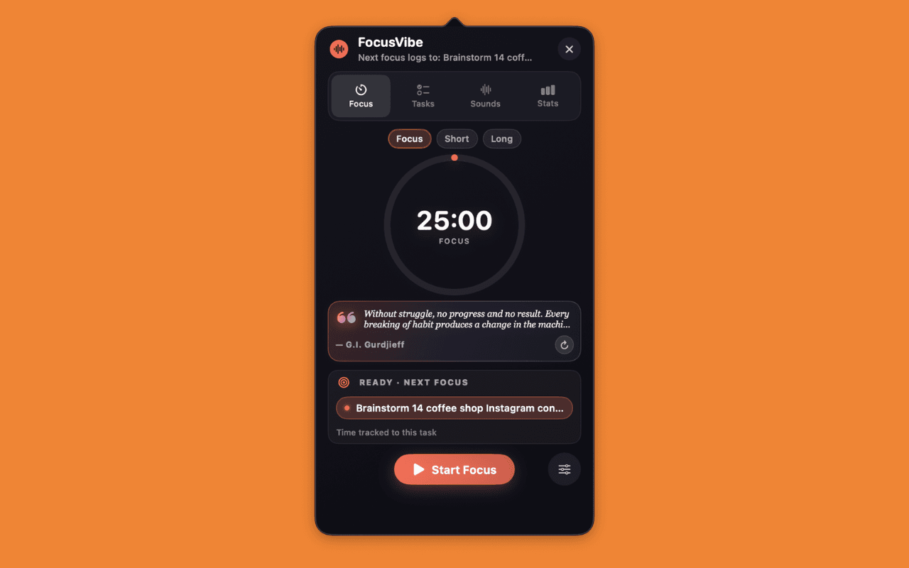 FocusVibe screenshot 1